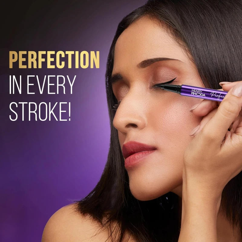 Hilary Rhoda Perfection Pen Eyeliner | Smudge-Proof & Black Waterproof Eyeliner | Precision Tip & Matte Finish | Cruelty-Free, Vegan & Paraben-Free - 0.6ml thumbnail 3